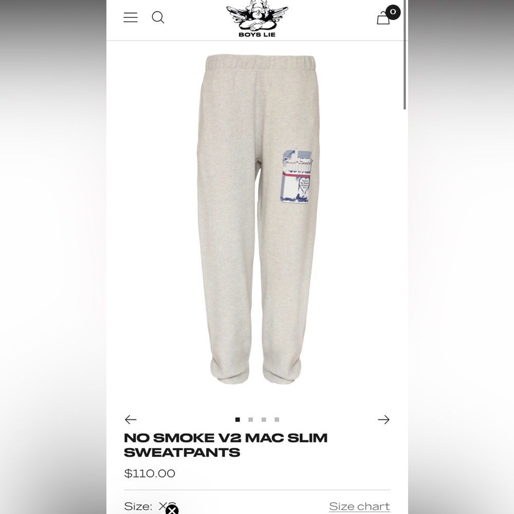Boys lie no smoke sweatpants